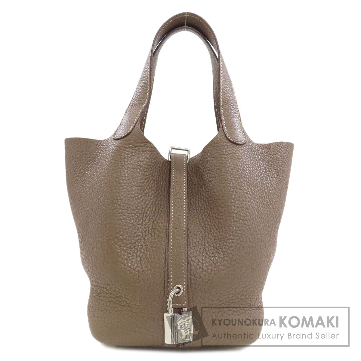 HERMES Picotin Lock PM Etoupe SilverHardware Handbag Taurillon Clemence Ladies [Used]