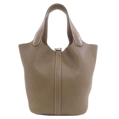 HERMES Picotin Lock PM Etoupe SilverHardware Handbag Taurillon Clemence Ladies [Used]