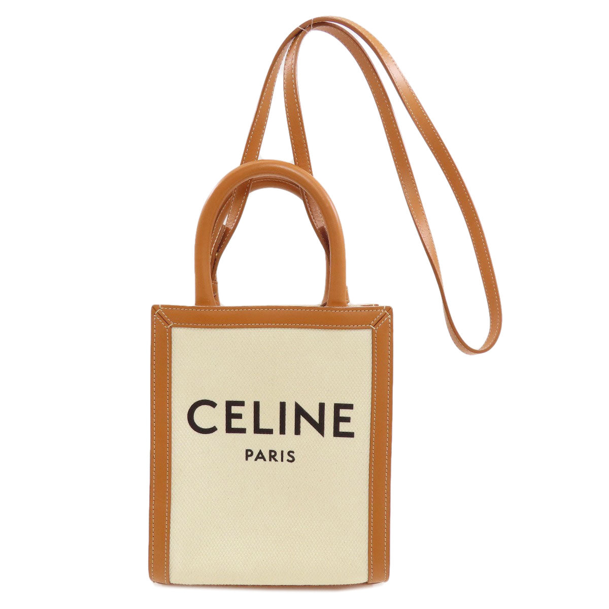 CELINE Mini Vertical Cover 2WAY Handbag Canvas Ladies [Used]