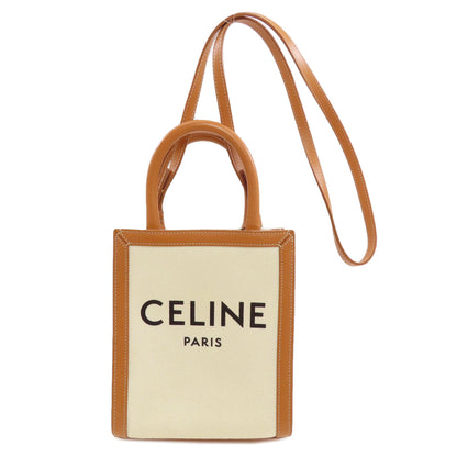 CELINE Mini Vertical Cover 2WAY Handbag Canvas Ladies [Used]