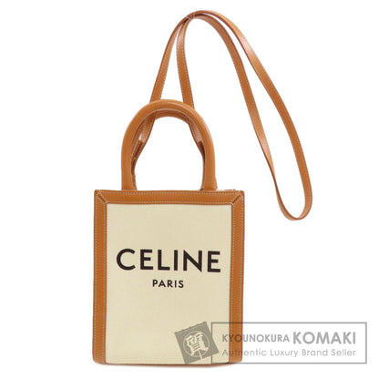 CELINE Mini Vertical Cover 2WAY Handbag Canvas Ladies [Used]