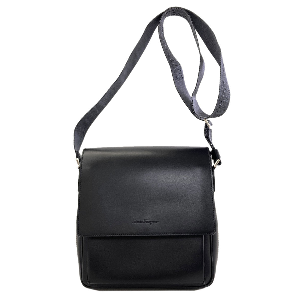 Salvatore Ferragamo logo Shoulder Bag Leather Ladies [Used]