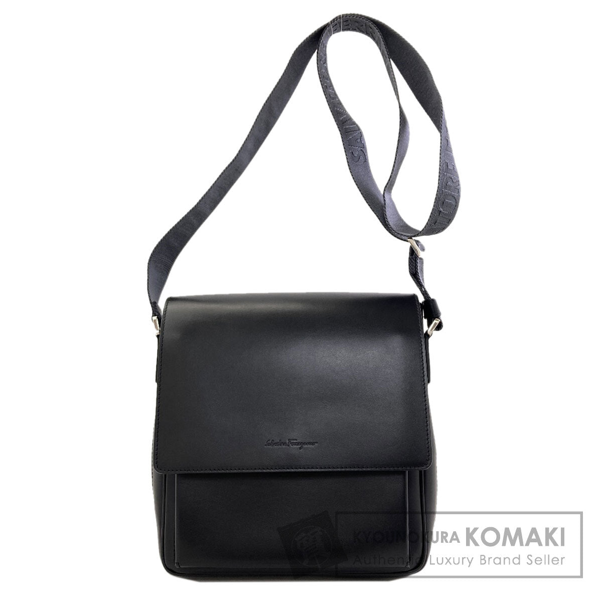 Salvatore Ferragamo logo Shoulder Bag Leather Ladies [Used]