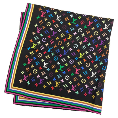 LOUIS VUITTON M71914 I Love Monogram: Takashi Murakami Collaboration Scarf Silk Ladies [Used]