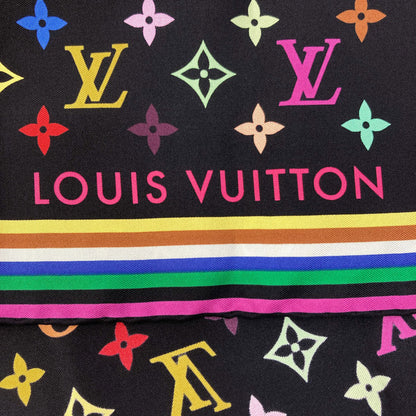 LOUIS VUITTON M71914 I Love Monogram: Takashi Murakami Collaboration Scarf Silk Ladies [Used]
