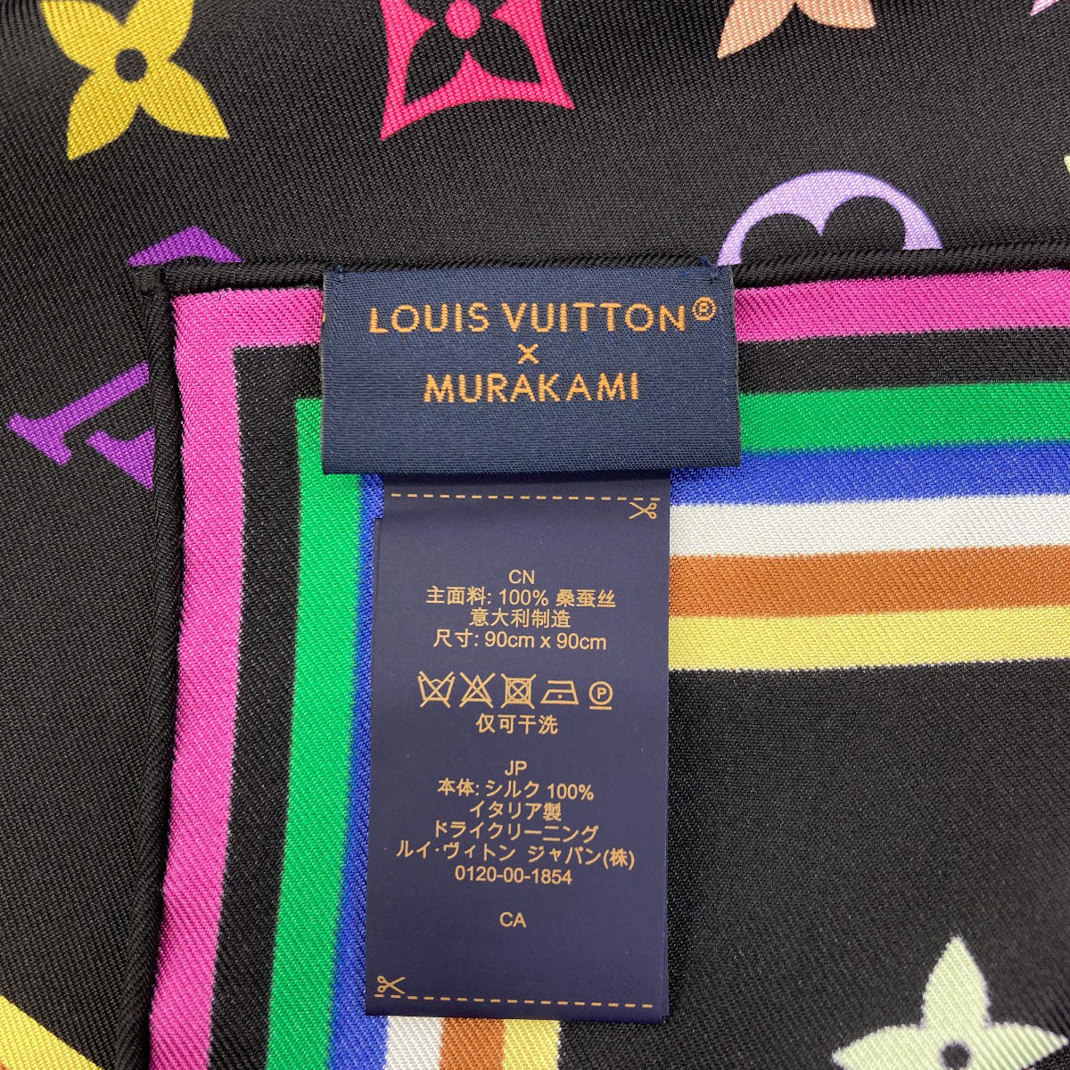 LOUIS VUITTON M71914 I Love Monogram: Takashi Murakami Collaboration Scarf Silk Ladies [Used]