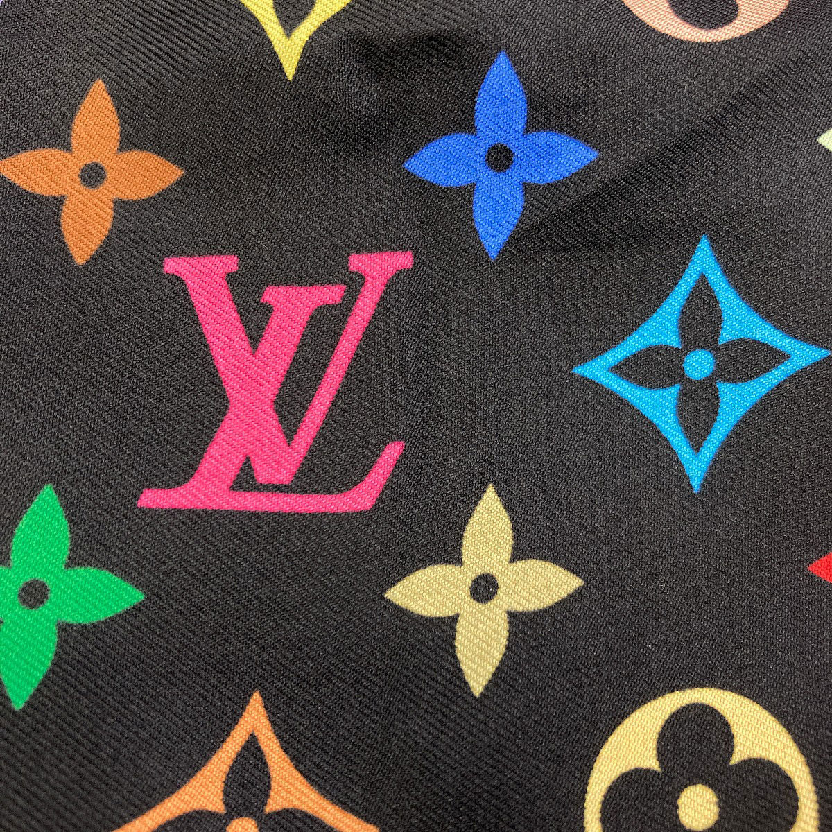 LOUIS VUITTON M71914 I Love Monogram: Takashi Murakami Collaboration Scarf Silk Ladies [Used]
