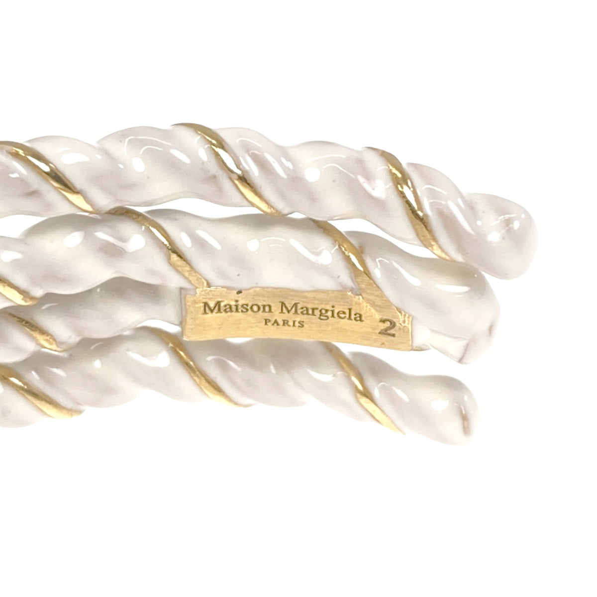 MaisonMargiela Race Rope Bangle Bracelet Brass Ladies [Used]