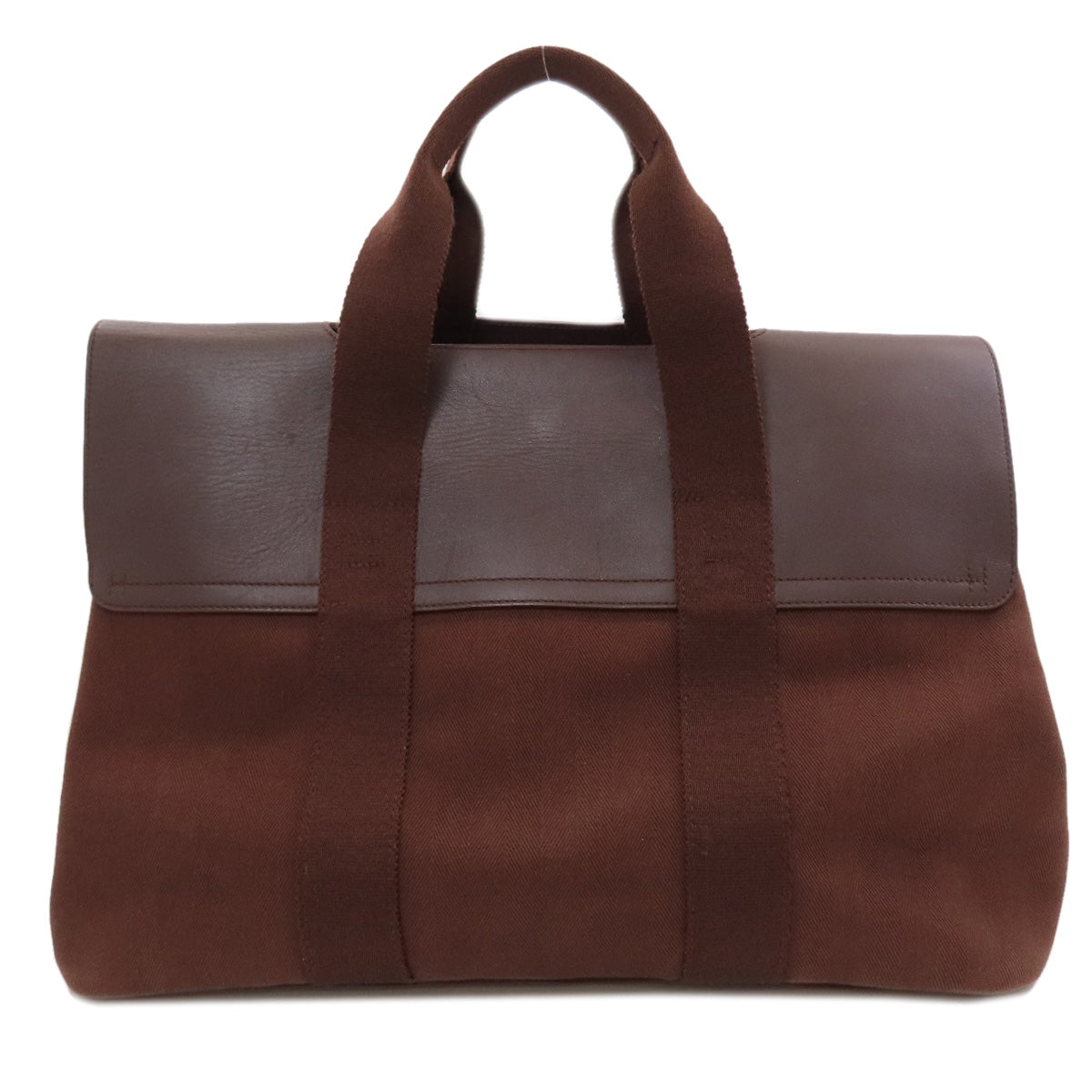 HERMES Valparaiso MM Tote Bag Towal chevron Ladies [Used]