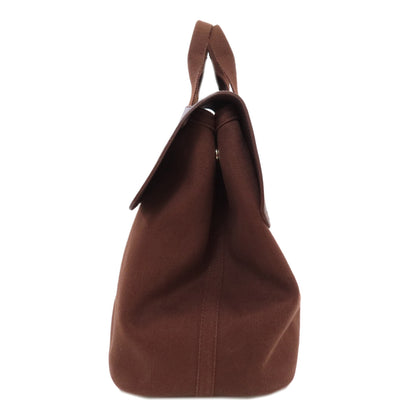 HERMES Valparaiso MM Tote Bag Towal chevron Ladies [Used]