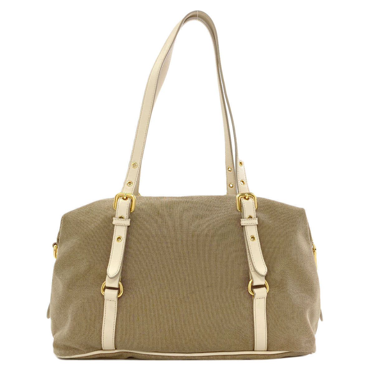 PRADA logo Tote Bag Canvas Ladies [Used]