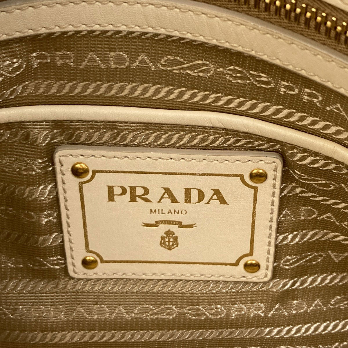 PRADA logo Tote Bag Canvas Ladies [Used]