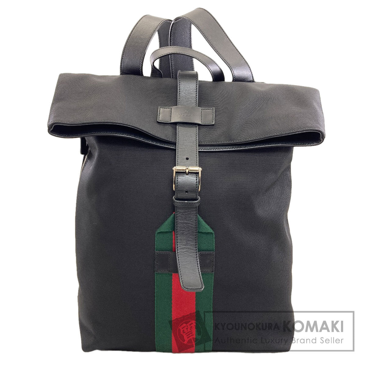 GUCCI 337075 Sherry line Backpack Â· Daypack Canvas LeatherLadies [Used]