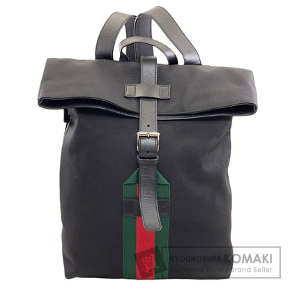 GUCCI 337075 Sherry line Backpack Â· Daypack Canvas LeatherLadies [Used]