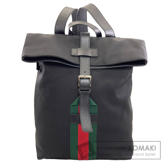 GUCCI 337075 Sherry line Backpack Â· Daypack Canvas LeatherLadies [Used]