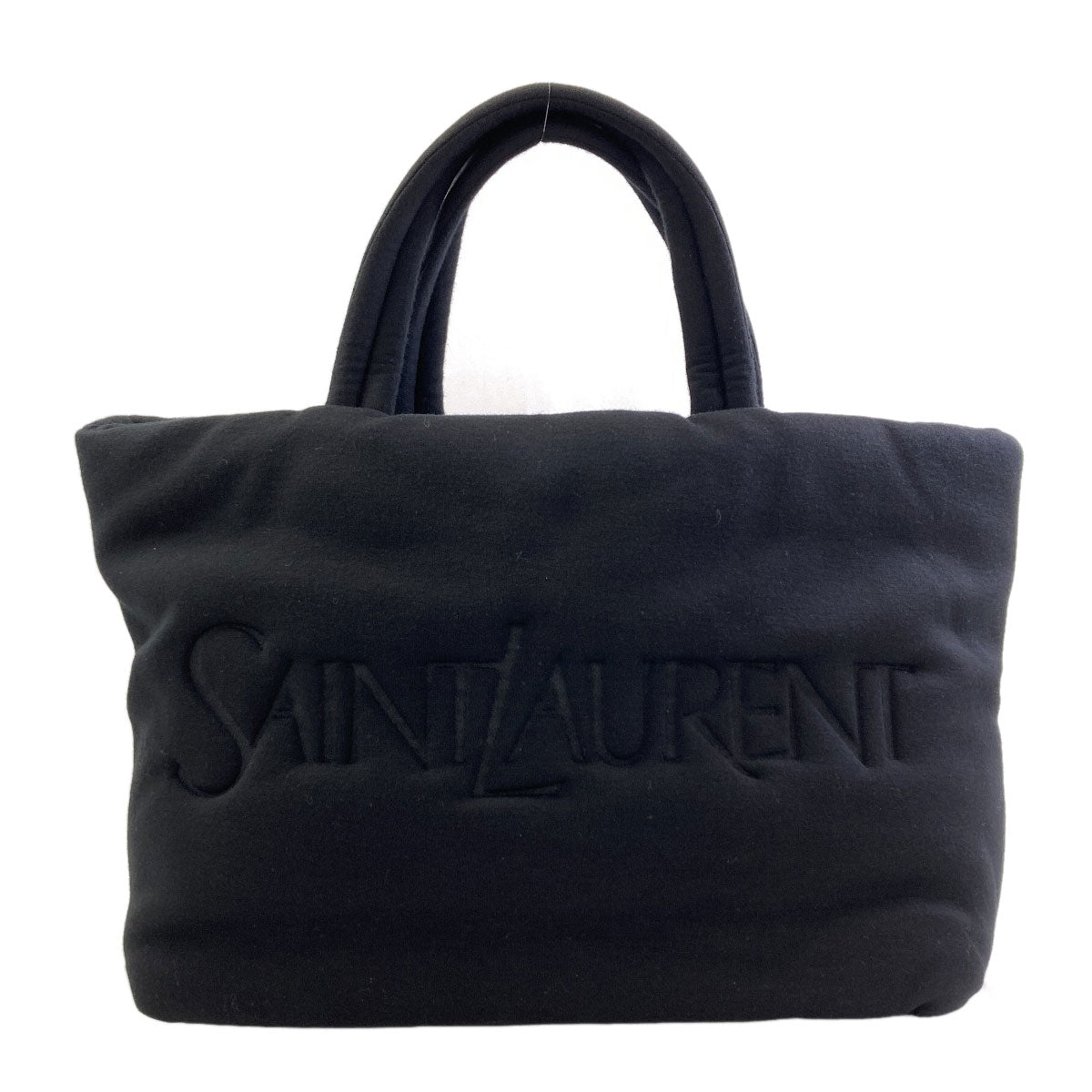 SAINT LAURENT logo Tote Bag Cotton Ladies [Used]