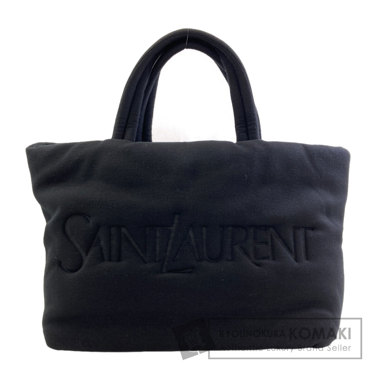 SAINT LAURENT logo Tote Bag Cotton Ladies [Used]
