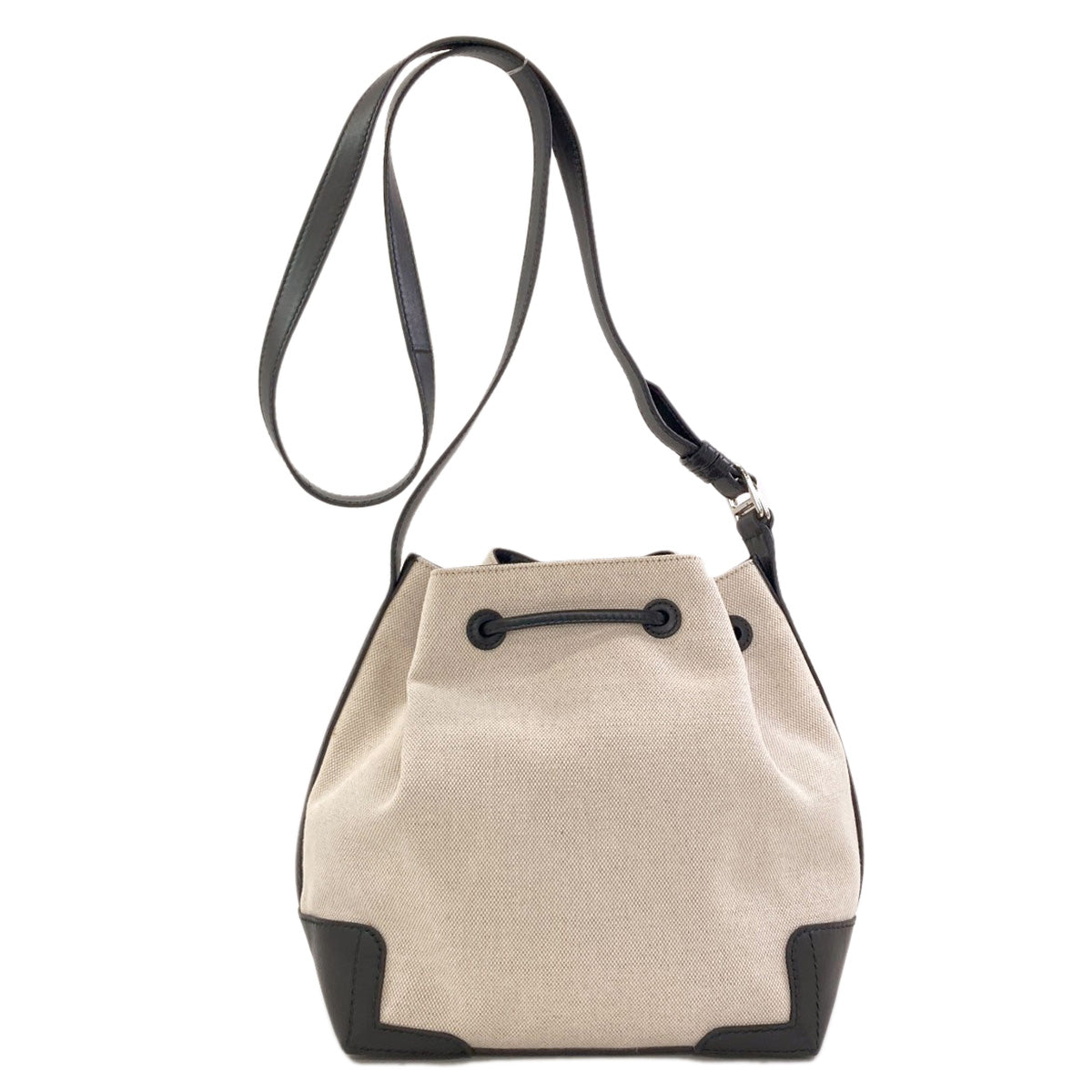 BALENCIAGA 409000 Navy bucket Shoulder Bag Canvas LeatherLadies [Used]