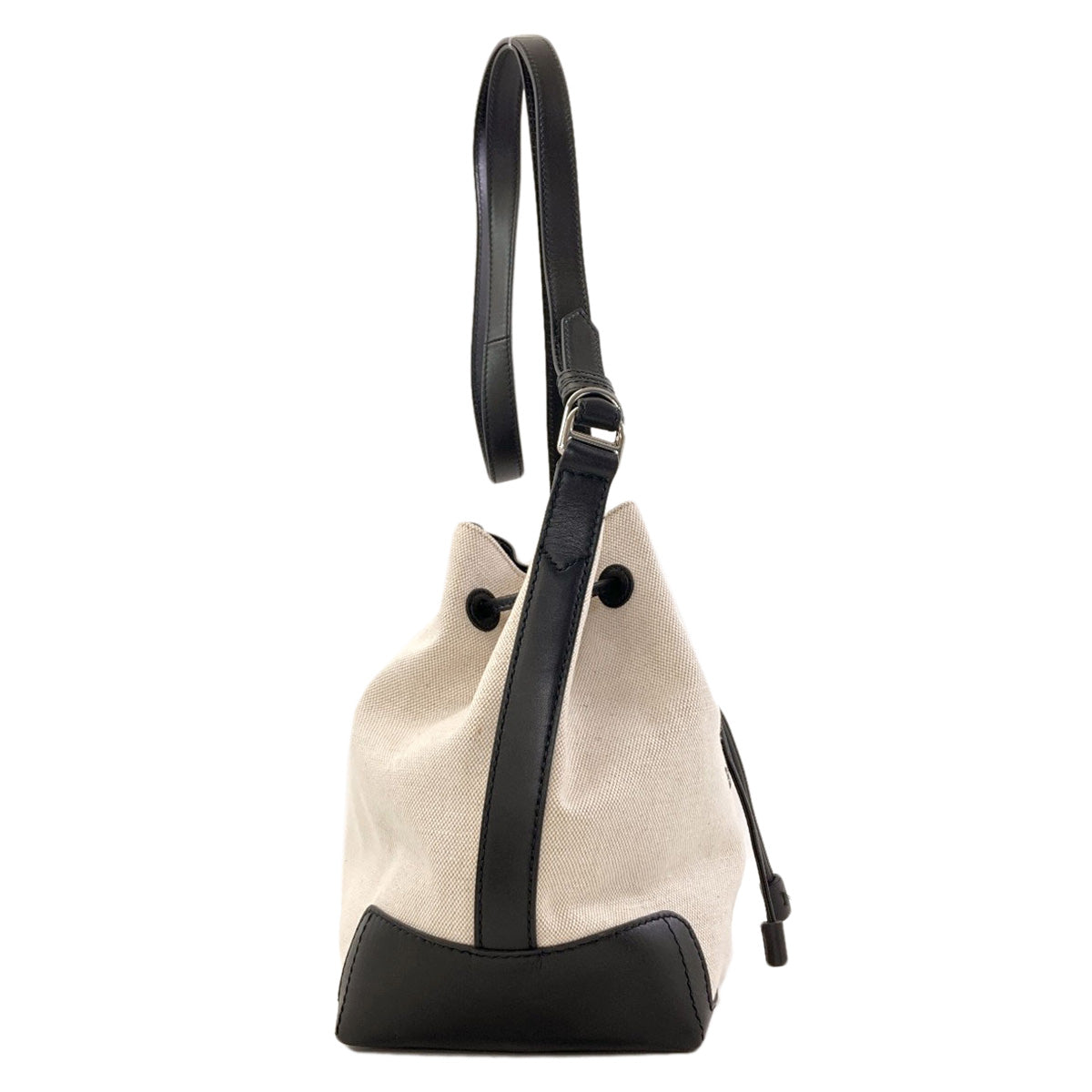 BALENCIAGA 409000 Navy bucket Shoulder Bag Canvas LeatherLadies [Used]