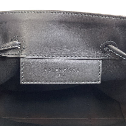 BALENCIAGA 409000 Navy bucket Shoulder Bag Canvas LeatherLadies [Used]