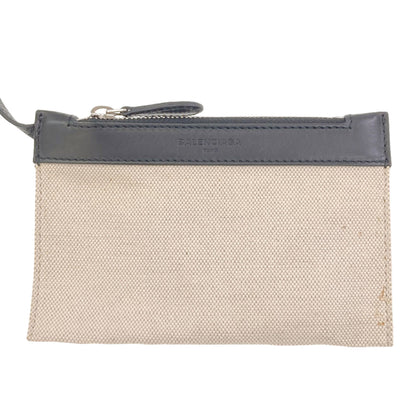 BALENCIAGA 409000 Navy bucket Shoulder Bag Canvas LeatherLadies [Used]