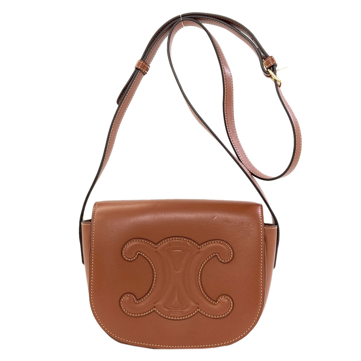 CELINE Triomphe Shoulder Bag Calf Ladies [Used]