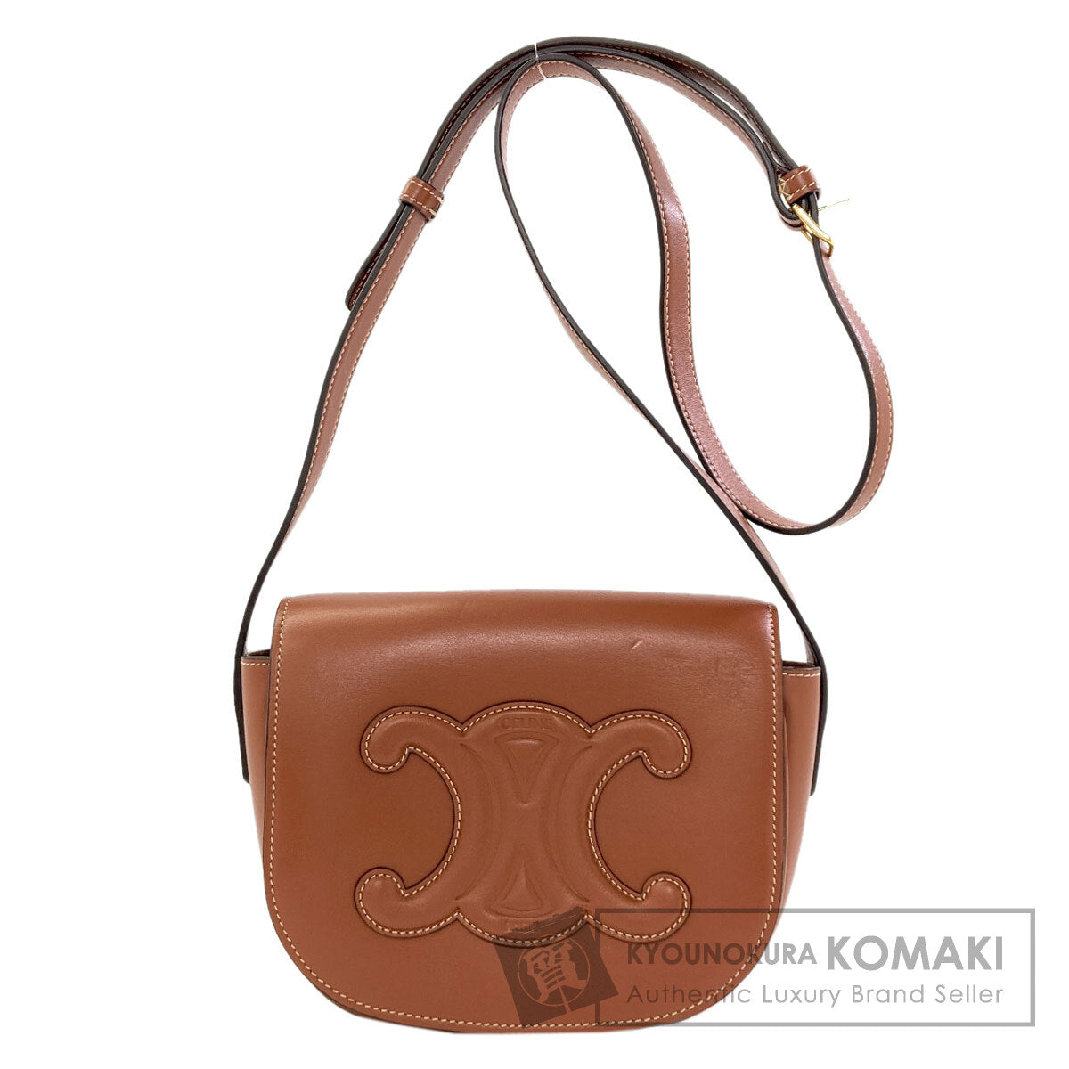 CELINE Triomphe Shoulder Bag Calf Ladies [Used]