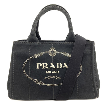 PRADA Canapa mini 2 WAY Handbag Canvas Ladies [Used]