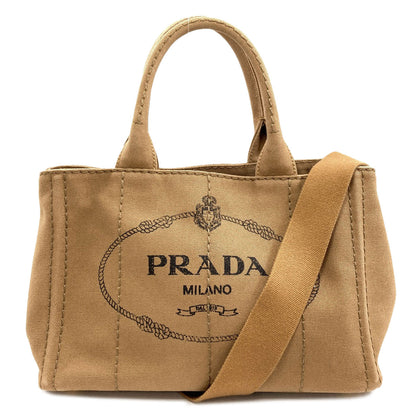 PRADA 1BG439 Canapa mini 2 WAY Handbag Canvas Ladies [Used]