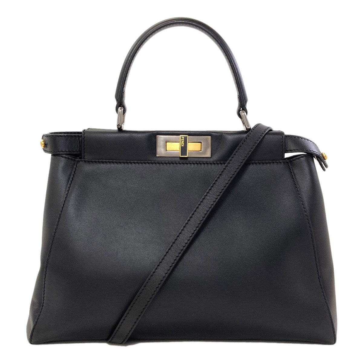 FENDI Peekaboo 2WAY Tote Bag Leather Ladies [Used]