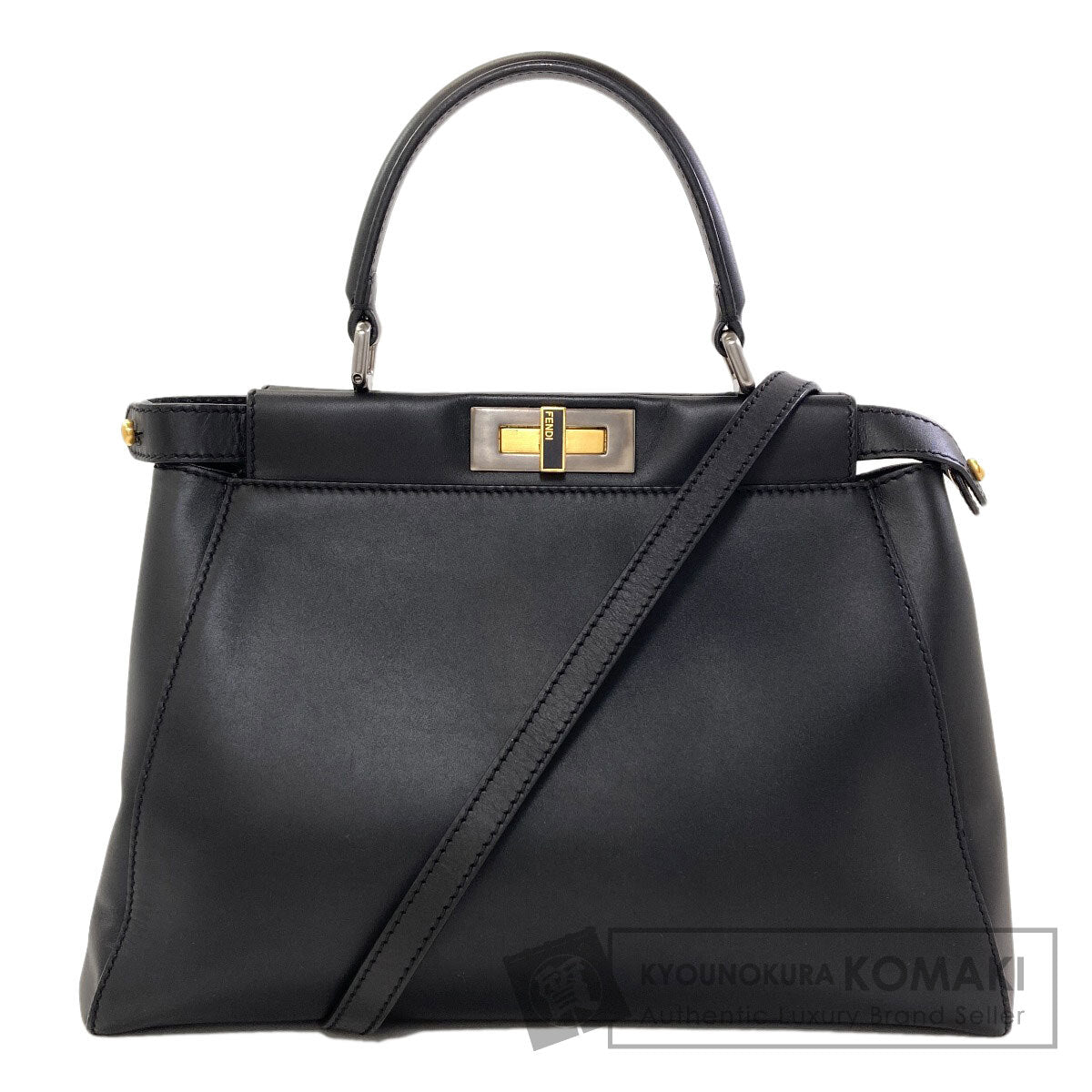 FENDI Peekaboo 2WAY Tote Bag Leather Ladies [Used]