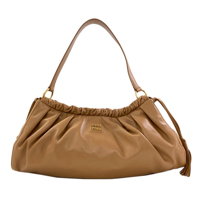 MIUMIU logo Shoulder Bag Calf Ladies [Used]