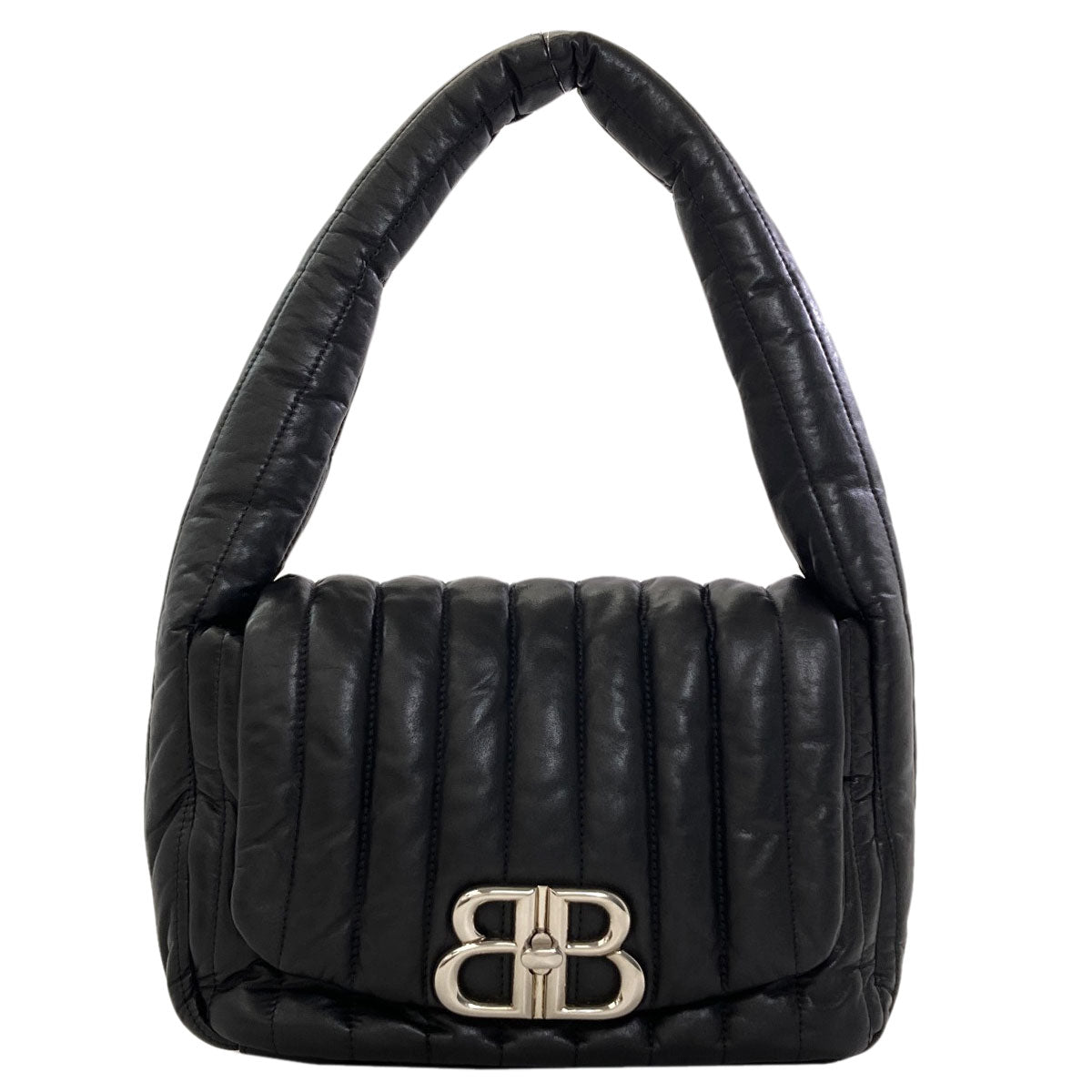 BALENCIAGA 787896 Monaco BB Logo Small Sling Bag One Belt Shoulder Bag Calf Ladies [Used]