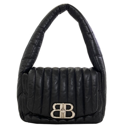 BALENCIAGA 787896 Monaco BB Logo Small Sling Bag One Belt Shoulder Bag Calf Ladies [Used]