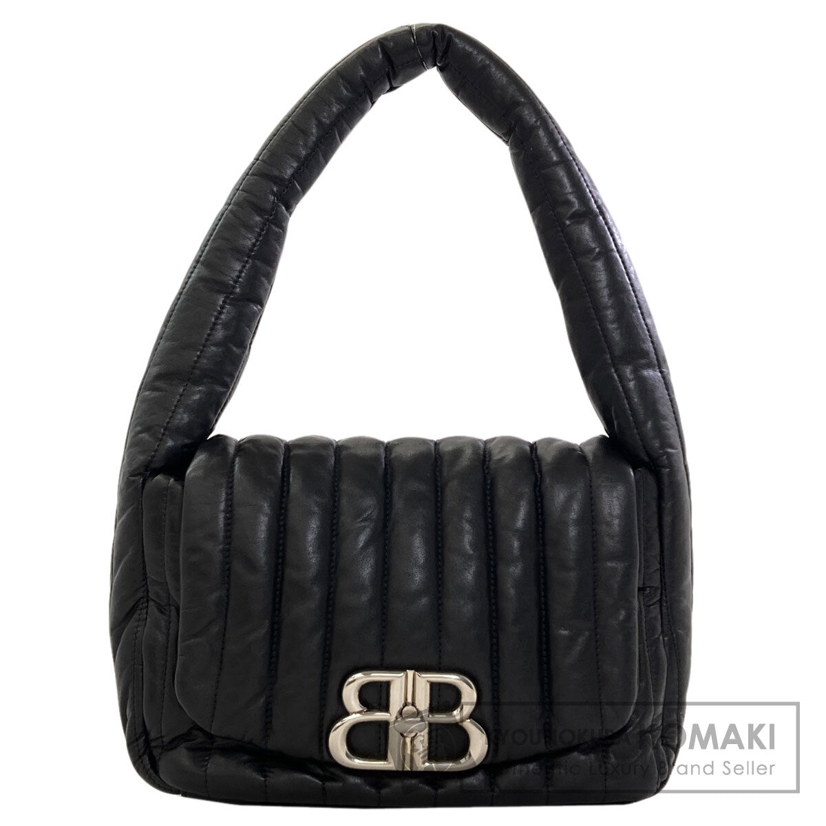 BALENCIAGA 787896 Monaco BB Logo Small Sling Bag One Belt Shoulder Bag Calf Ladies [Used]