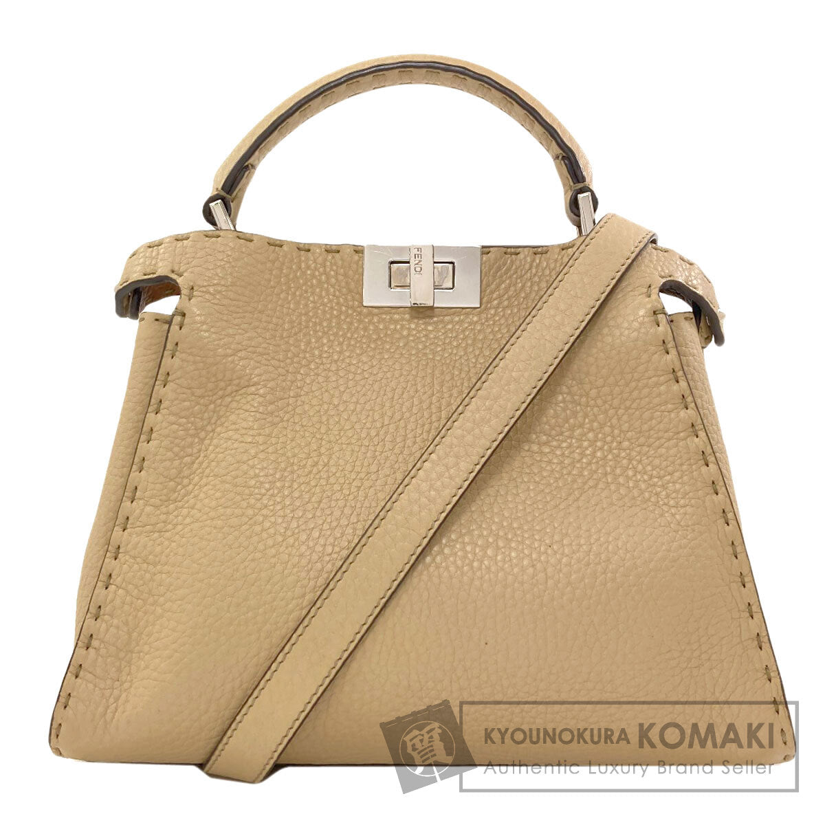 FENDI Peekaboo Essentially Selleria 2WAY Handbag Calf Ladies [Used]