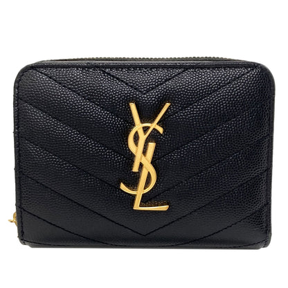 SAINT LAURENT Cassandra Bifold Wallet with Coin Pocket Leather Ladies [Used]