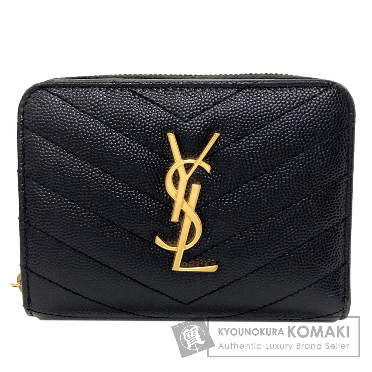 SAINT LAURENT Cassandra Bifold Wallet with Coin Pocket Leather Ladies [Used]