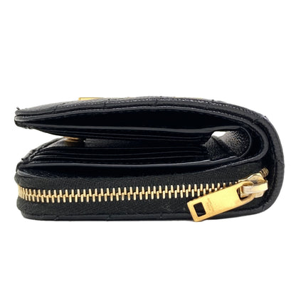 SAINT LAURENT Cassandra Bifold Wallet with Coin Pocket Leather Ladies [Used]