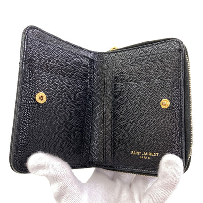 SAINT LAURENT Cassandra Bifold Wallet with Coin Pocket Leather Ladies [Used]