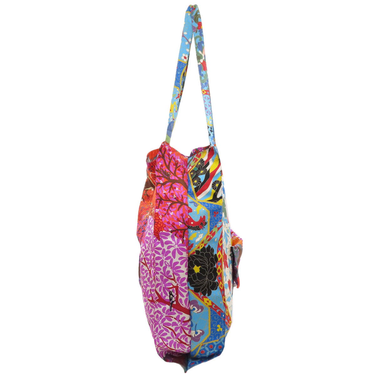 HERMES Petit Ash Eco Bag Handbag Silk Ladies [Used]