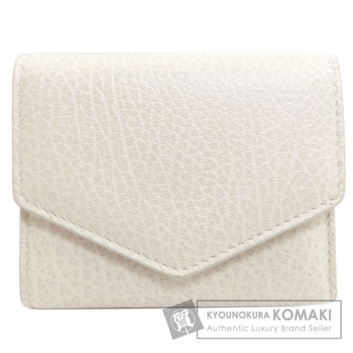 MaisonMargiela 4 stitches Tri-fold wallet (with Coin Pocket) Leather Ladies [Used]