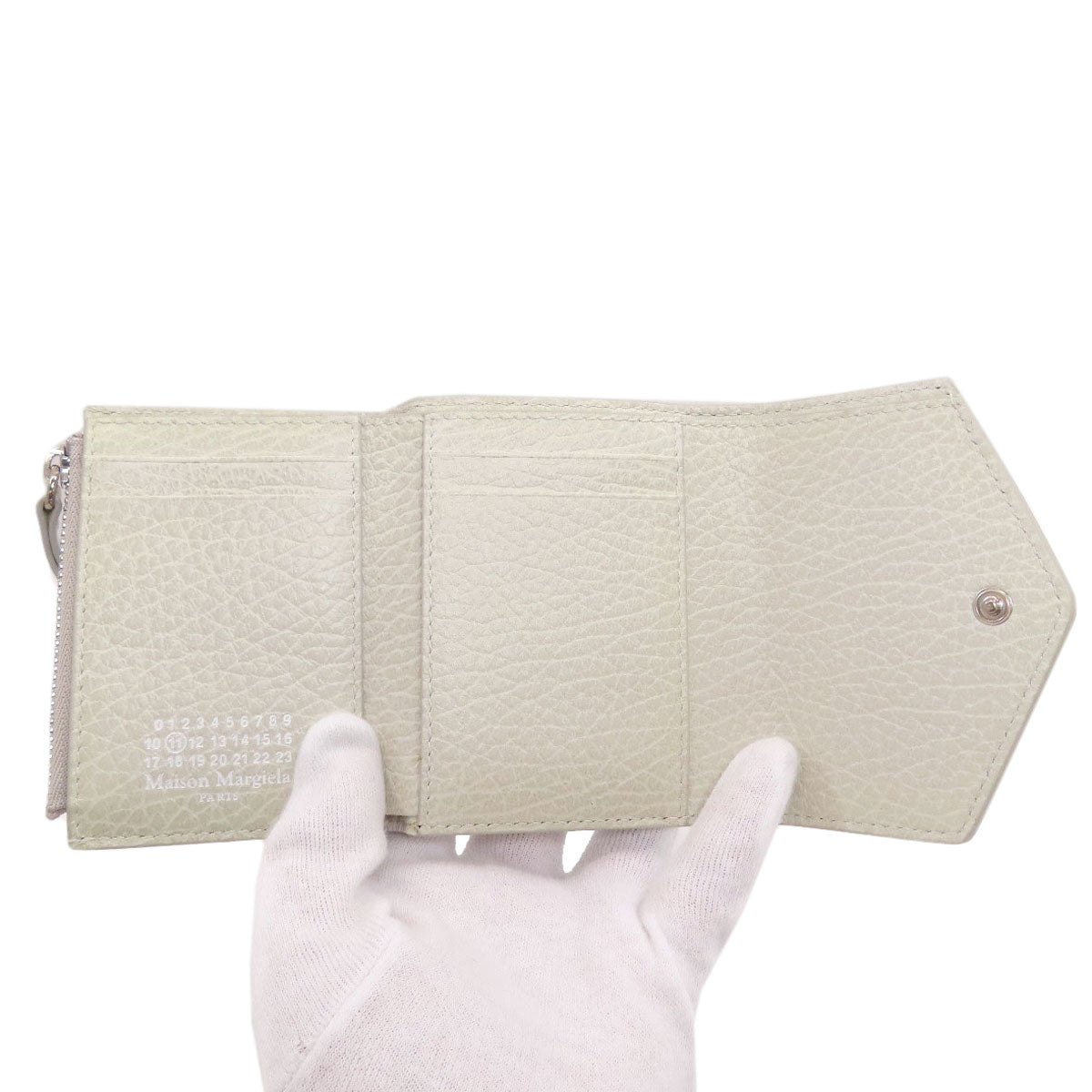 MaisonMargiela 4 stitches Tri-fold wallet (with Coin Pocket) Leather Ladies [Used]