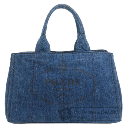 PRADA Canapa Tote Bag Denim Ladies [Used]