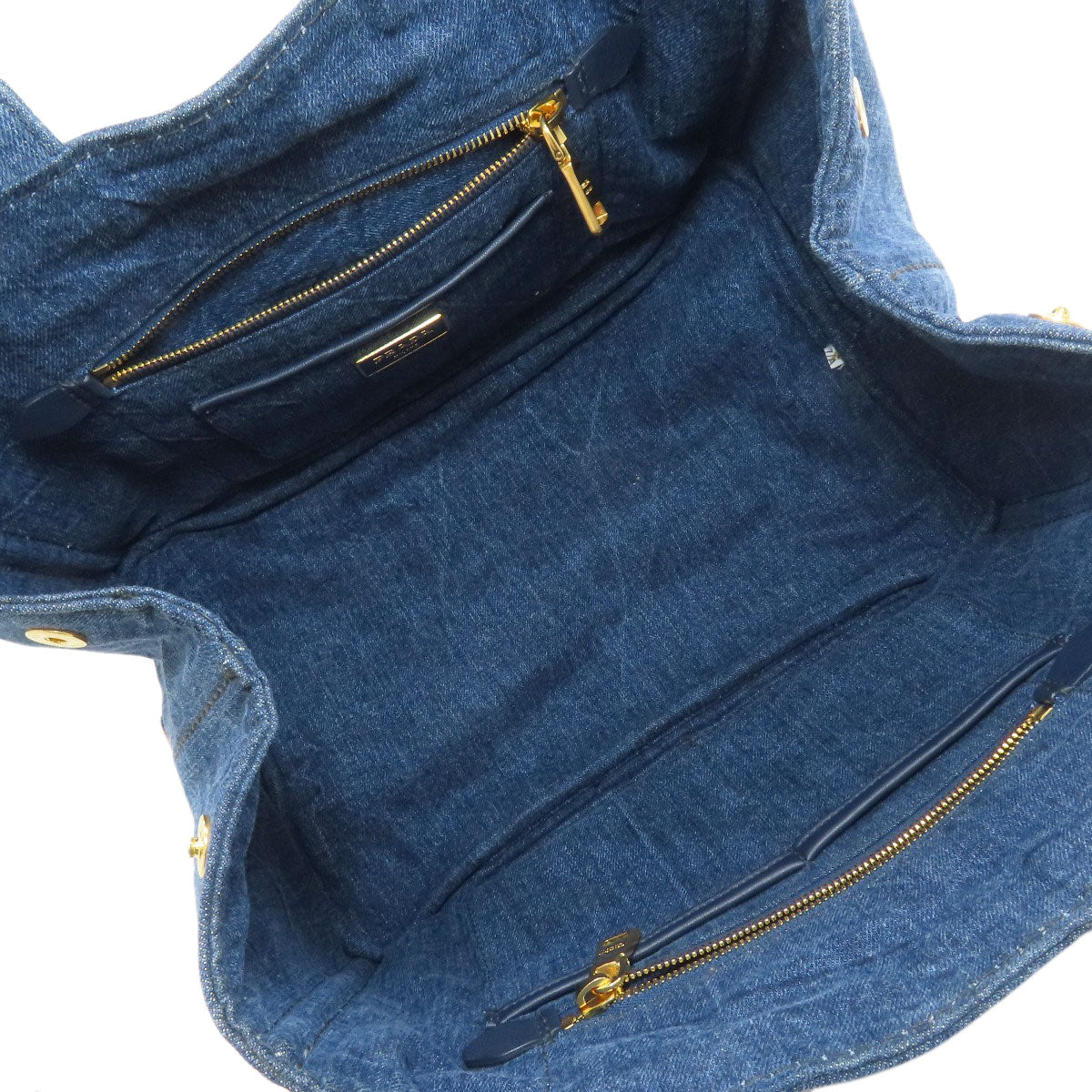 PRADA Canapa Tote Bag Denim Ladies [Used]