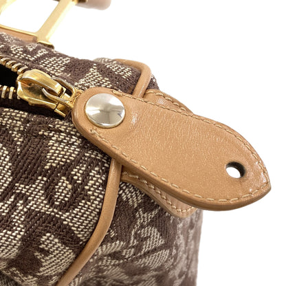 CHRISTIAN DIOR Trotter pattern Handbag Canvas Ladies [Used]