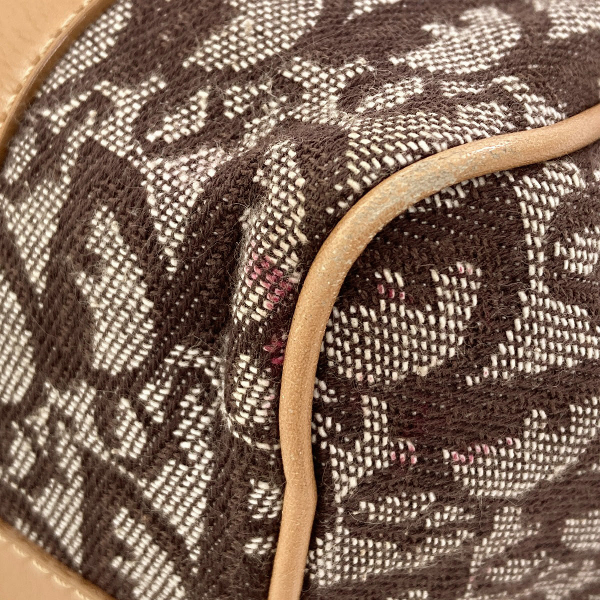 CHRISTIAN DIOR Trotter pattern Handbag Canvas Ladies [Used]