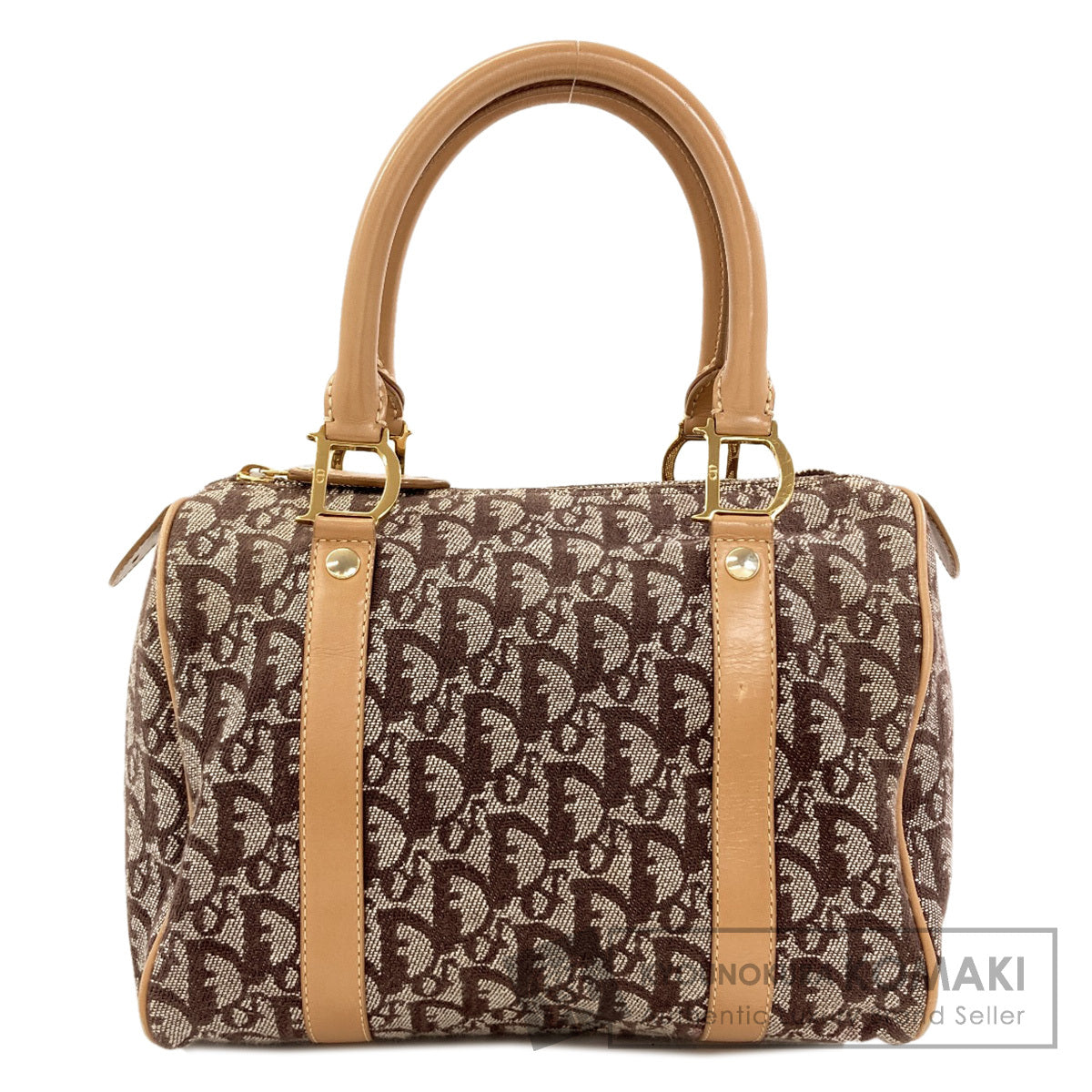 CHRISTIAN DIOR Trotter pattern Handbag Canvas Ladies [Used]