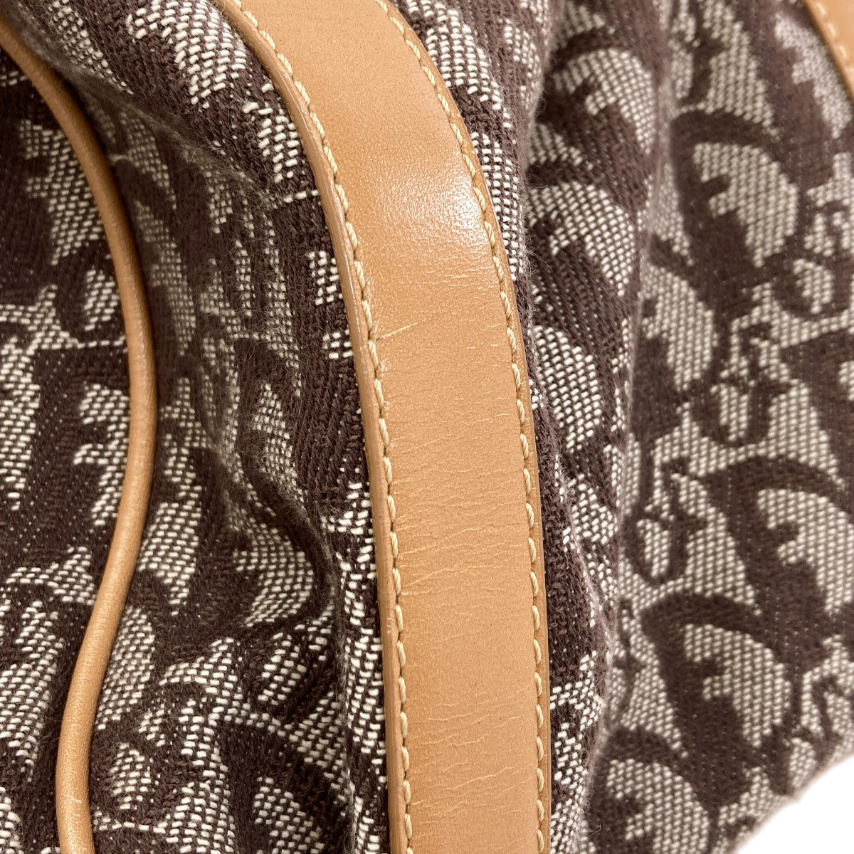 CHRISTIAN DIOR Trotter pattern Handbag Canvas Ladies [Used]