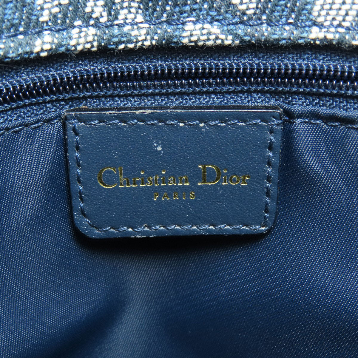 CHRISTIAN DIOR Trotter pattern Handbag Canvas Ladies [Used]